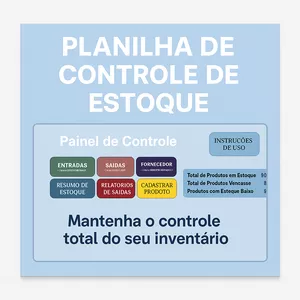 Imagem de capa para o Curso online PLANILHA CONTROLE DE ESTOQUE
