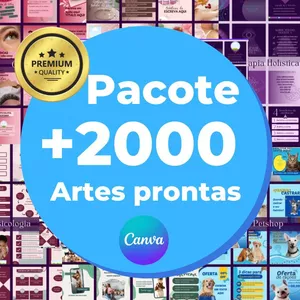 Curso PACK PROFISSÕES +2000 ARTES CANVA