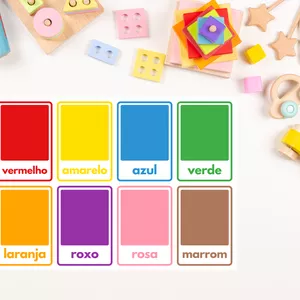 Imagem de capa para o Ebook Imprima e aprenda: Flash cards das cores