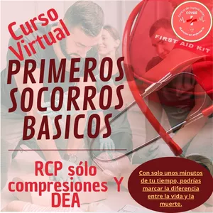 Imagen de portada para Curso online Curso Virtual de Primeros Socorros Basicos con RCP solo compresiones y DEA