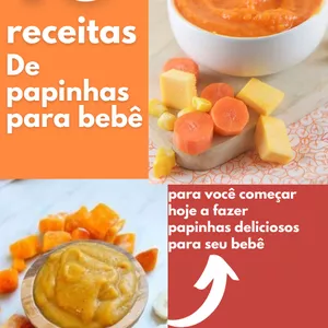 Imagem de capa para o Ebook 10 Receitas de Papinhas para bebê 