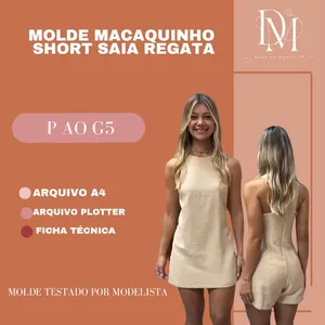 Imagem de capa para o Ebook MOLDE MACAQUINHO SHORT SAIA REGATA