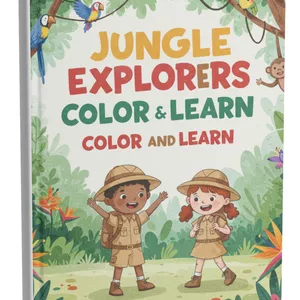 Cover image for Ebook Jungle Explorers: Color and Learn (Ages 3–8)