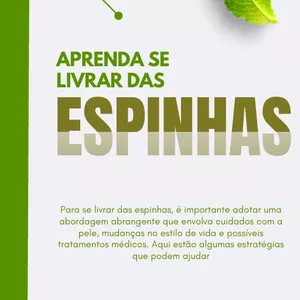 Imagem de capa para o Ebook Aprenda se livrar das espinhas