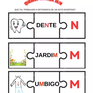 Imagem de capa para o Ebook Quebra-cabeça (ortografia M/N)