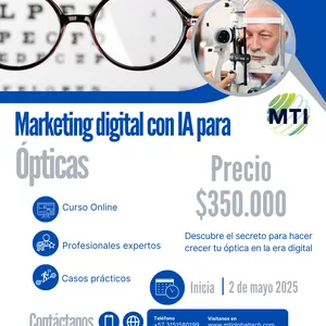 Imagen de portada para Curso online Marketing digital con IA para Ópticas: "Atrae más clientes y aumenta tus ventas"