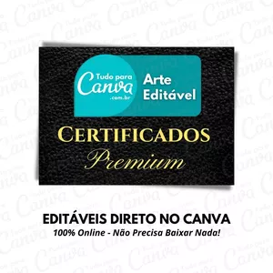 Imagem principal do produto Canva Pack Editável - Certificados Modelos Premium + 5 Kits Bônus