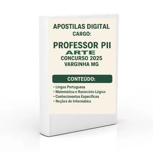 Imagem de capa para o Ebook Apostilas Digitais para Concurso Cargo Professor PII - Arte
