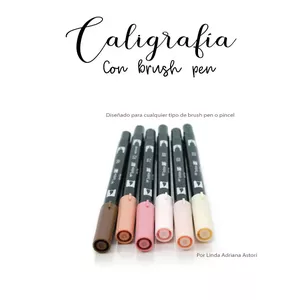 Imagem principal do produto Caligrafía con brush pen o pincel