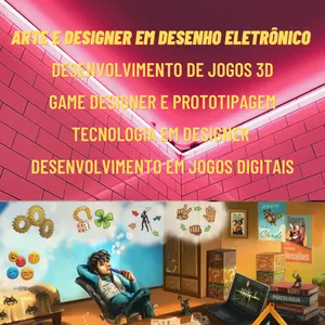 Imagem de capa para o Ebook Arte e designer em jogos eletrônicos e construindo autoridade no setor