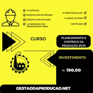 Imagem de capa para o Curso online Planejamento e Controle da Produção (PCP)