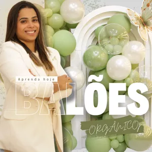 Imagem de Curso de Arco de Balões Orgânicos criado por Samanta Fonseca Festas na hotmart
