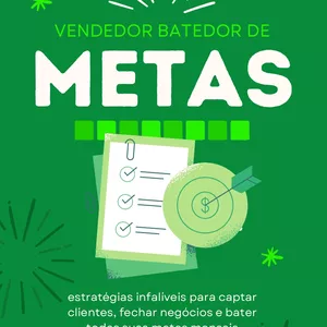 Imagem de capa para o Ebook Vendedor batedor de metas