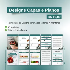 Imagem de capa para o Ebook Designs para Capas e Planos Alimentares