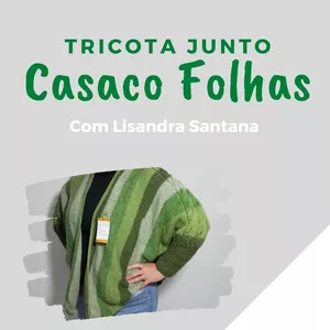 Imagem de capa para o Ebook Tricotando junto: casaco de folhas