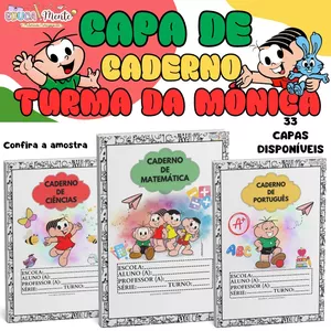 Imagem de capa para o Ebook CAPA DE CADERNO TURMA DA MÔNICA