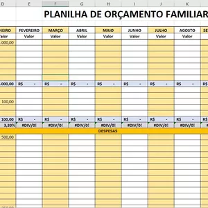 Imagem de capa para o Curso online PLANILHA ORÇAMENTO FAMILIAR
