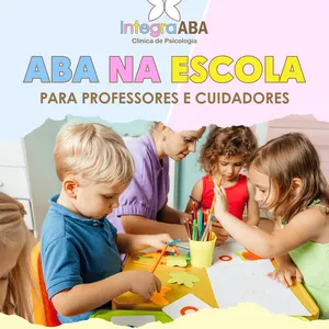 Imagem de capa para o Ebook ABA na escola para professores e cuidadores - Um guia prático