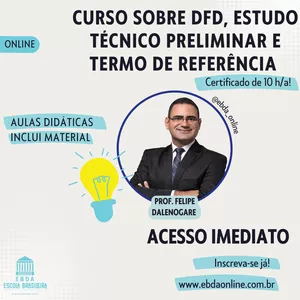 Imagem de Curso sobre Documento de Formalização da Demanda, Estudo Técnico Preliminar e Termo de Referência  criado por Escola Brasileira de Direito Administrativo na hotmart