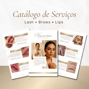 Imagem de capa para o Curso online Catálogo de Serviços - Lash • Brows • Lips