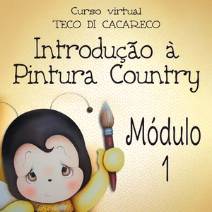 Imagem principal do produto Curso Virtual INTRODUÇÃO À PINTURA COUNTRY - Módulo 1