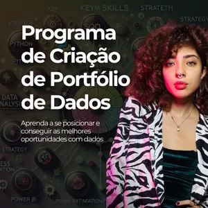 Imagem de capa para o Curso online Mentoria em Criação de Portfólio de Dados 🚀