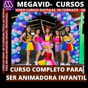 Imagen de portada para Curso online CURSO COMPLETO PARA SER ANIMADORA INFANTIL +BONUS DE OBSEQUIO