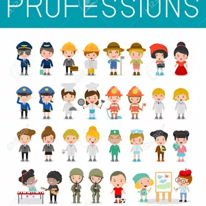 Imagen de portada para Ebook Profesiones: Libros imprimibles para pequeños