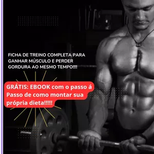 Imagem de capa para o Ebook FICHA DE TREINO ABCDEF PARA DEFINIÇÃO