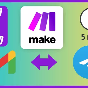 Imagen de portada para Curso online Automatiza tu vida: integra Gmail, Make y Telegram en minutos