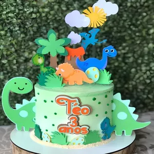 Imagem de capa para o Curso online Topo de Bolo Dino Cut - (Em camadas) - Arquivo de corte