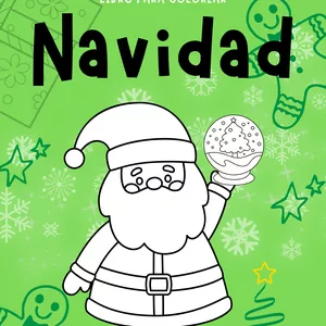 Imagen de portada para Ebook Libro para Colorear de Navidad – 10 Páginas de Dibujos Festivos para Todas las Edades