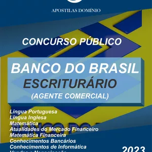 Imagem de capa para o Ebook Apostila Banco do Brasil 2023 - Escriturário - Agente Comercial