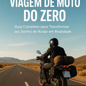 Imagem de capa para o Ebook Planeje sua viagem de moto do zero com segurança, estilo e liberdade