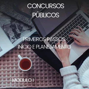 Imagem de capa para o Ebook Concursos Públicos para Iniciantes - Início e planejamento