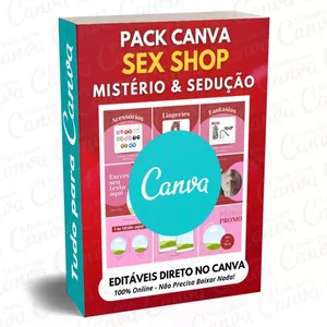 Imagem principal do produto Canva Pack Editável - Sex Shop Mistério & Sedução + 5 Kits Bônus