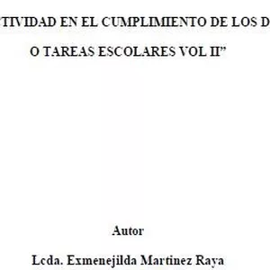 Imagen de portada para Ebook “CONFLICTIVIDAD EN EL CUMPLIMIENTO DE LOS DEBERES O TAREAS ESCOLARES VOL. II”