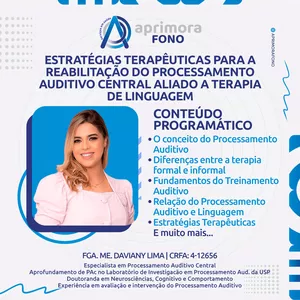 Imagem de capa para o Curso online Estratégias terapêuticas para reabilitação do processamento central aliados a terapia de linguagem  