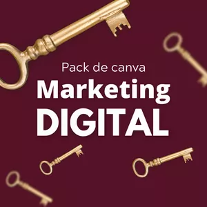Imagem de capa para o Curso online Pack de canva Marketing digital 