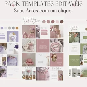 Imagem de capa para o Curso online PACK TEMPLATES EDITÁVEIS
