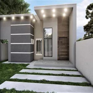 Projeto de casa moderna de 67 Metros.