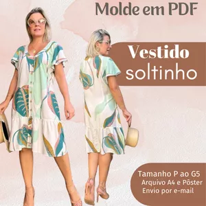 Imagem de capa para o Ebook MOLDE EM PDF VESTIDO SOLTINHO 