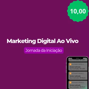 Imagem de capa para o Curso online Marketing Digital Ao Vivo "Jornada da Iniciação"
