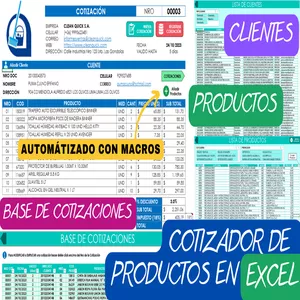 Imagen de portada para Curso online COTIZADOR DE PRODUCTOS EN EXCEL CON MACROS