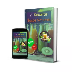 Imagem de capa para o Ebook 20 Receitas Sucos Naturais