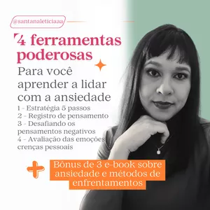 Imagem de capa para o Ebook 4 ferramentas poderosas para lidar com a ansiedade + 3 bônus imperdíveis