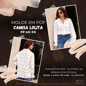 Imagem de capa para o Curso online NS Molde em PDF - Camisa Lolita ID 4038301✨