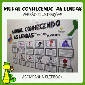 Imagem de capa para o Ebook MURAL CONHECENDO AS LENDAS DO FOLCLORE BRASILEIRO 🧜‍♀️🐺(COM IMAGENS DE ILUSTRAÇÕES)