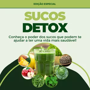 Imagem de capa para o Ebook Sabores Detox: Receitas de Sucos que Impulsionam sua Saúde