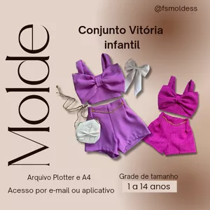 Imagem de capa para o Ebook Molde conjunto Vitória infantil 